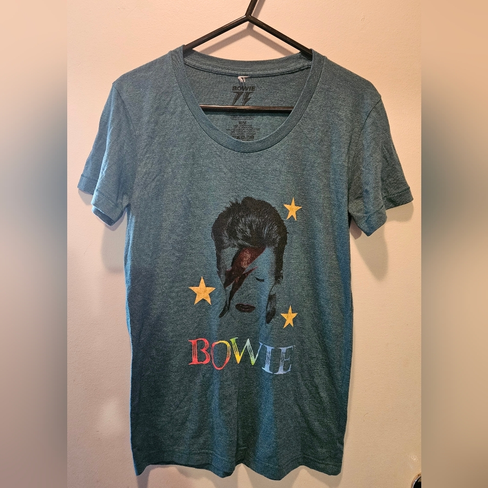 David Bowie Graphic Tee in Green